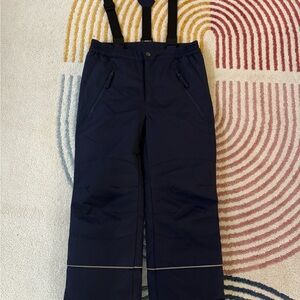 Navy Snow Pants with Suspenders